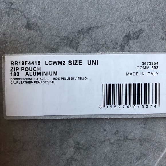 RICK OWENS LARRY LEATHER ZIP POUCH /UNISEX - Picture 5 of 8